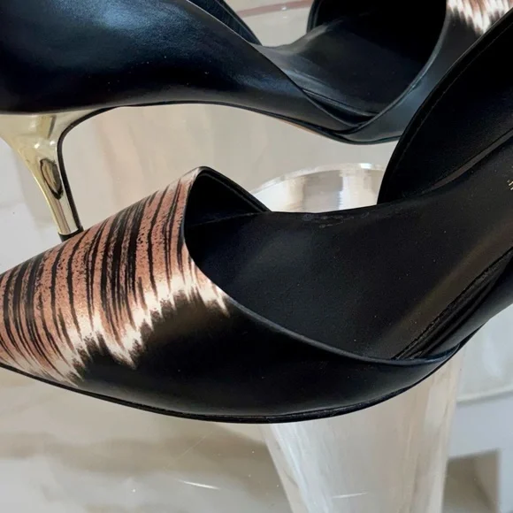 Rebecca Minkoff Black and Gold Heels - Picture 5 of 9